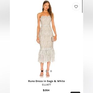 Elliatt Runo dress in sage & white